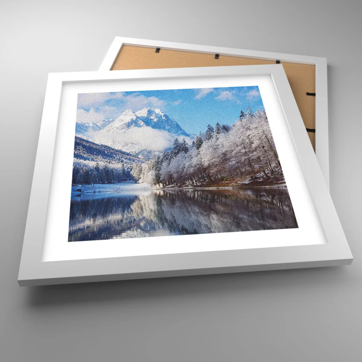 Plakát v bílém rámu - Sněhová stráž - 30x30 cm