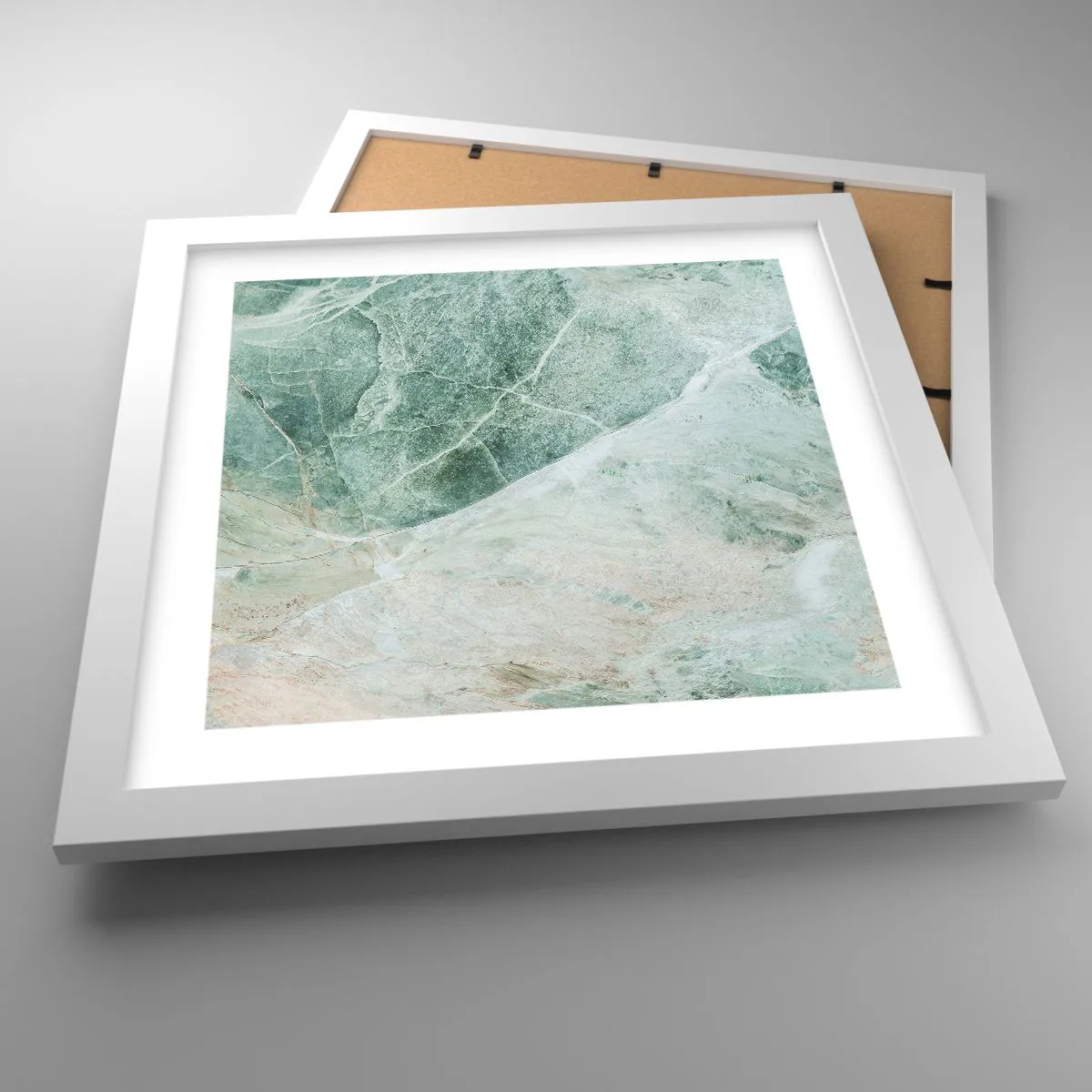 Affiche dans un cadre blanc - Poster - La noble froideur de la pierre - 30x30 cm