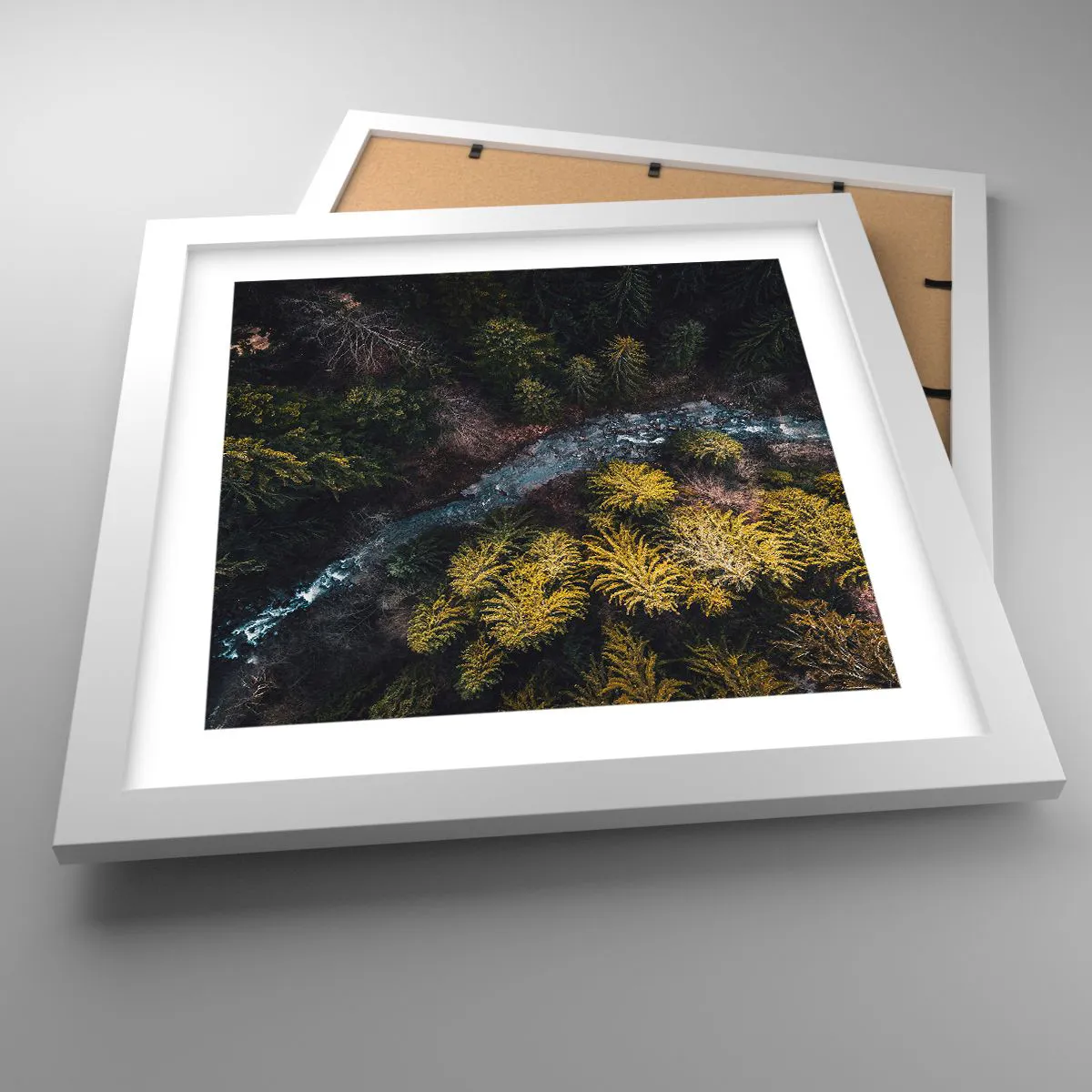 Póster en marco blanco - Rápido, cada vez más rápido - 30x30 cm