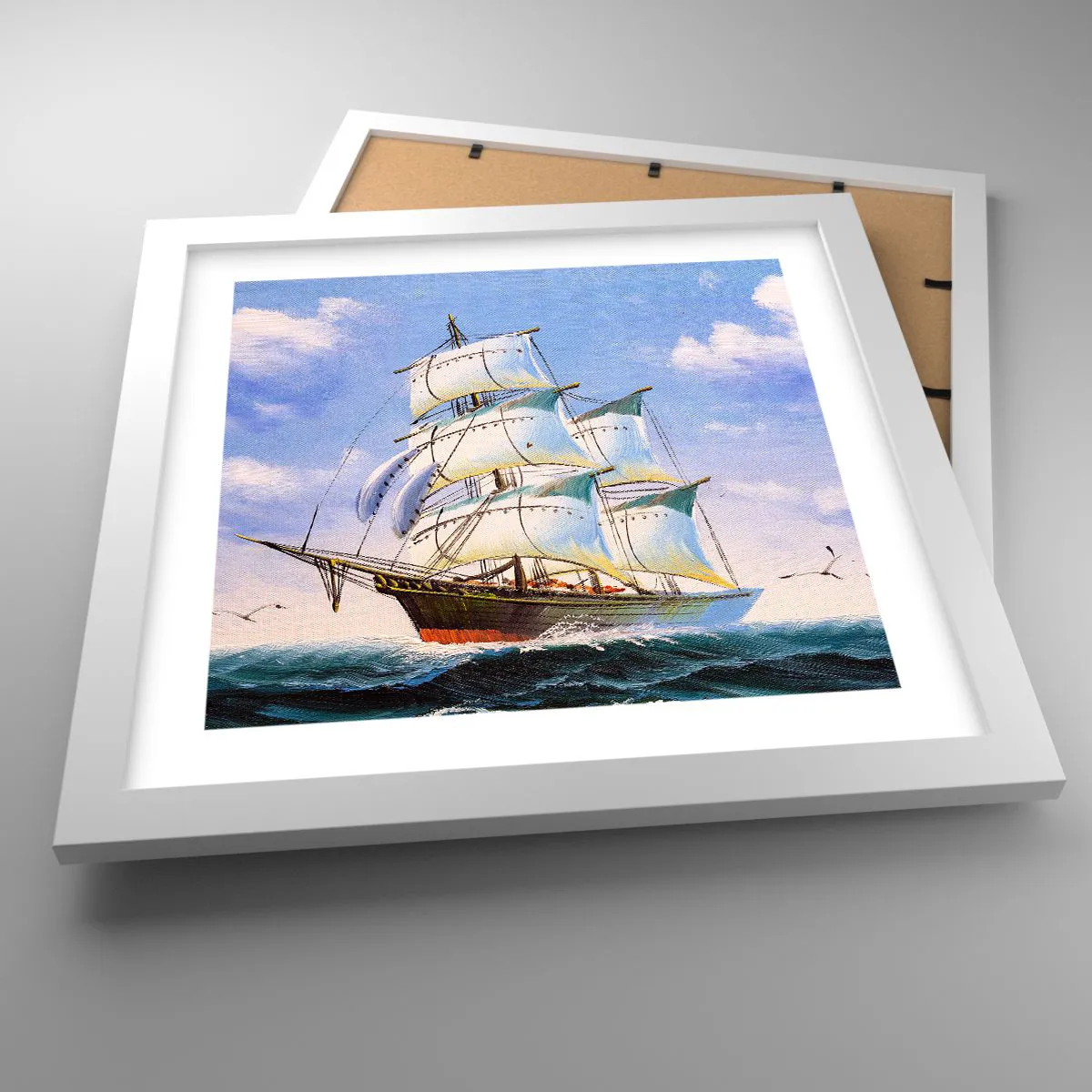 Affisch i vit ram - Stolt med vinden - 30x30 cm