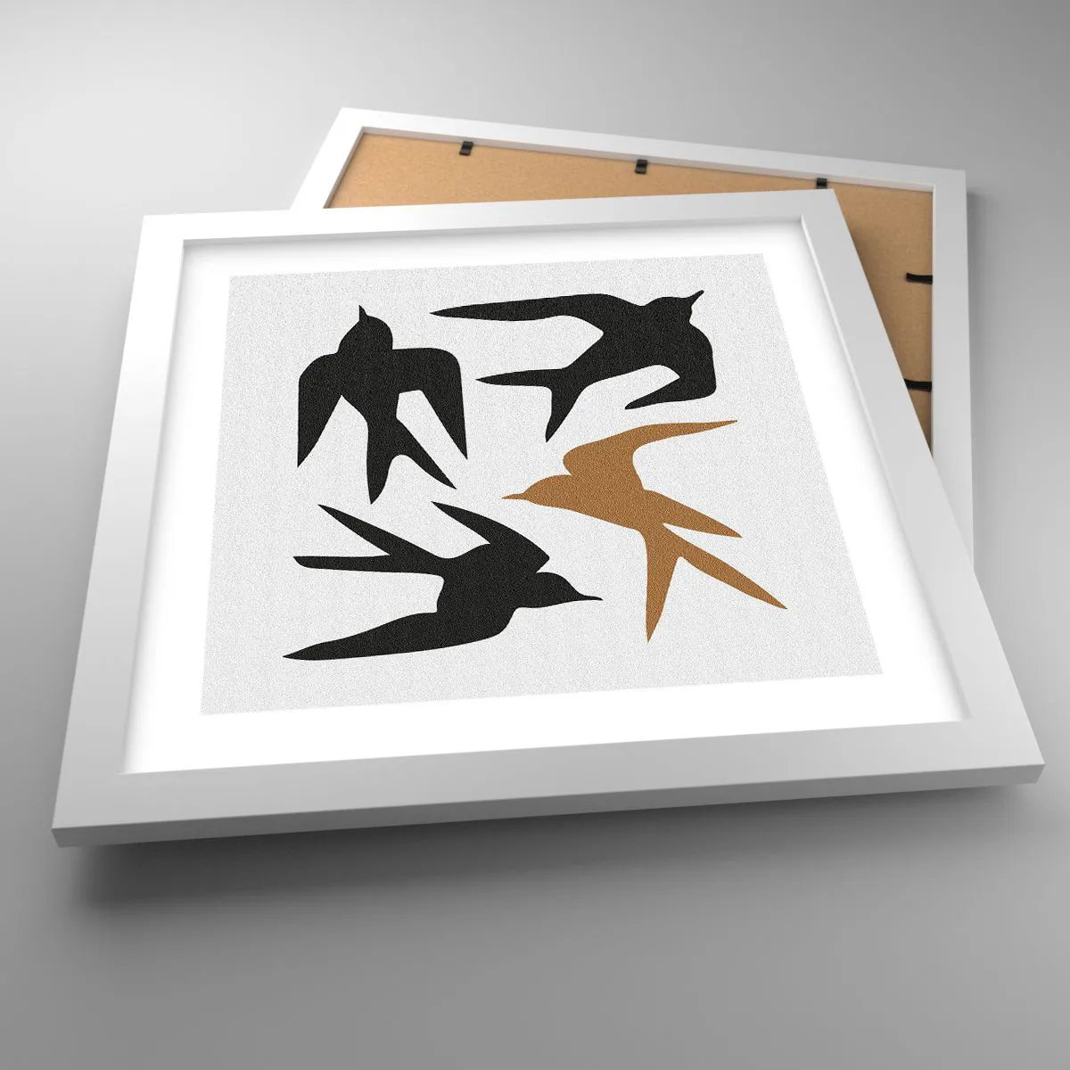 Poszter fekete keretben - Fecske játékok - 30x30 cm