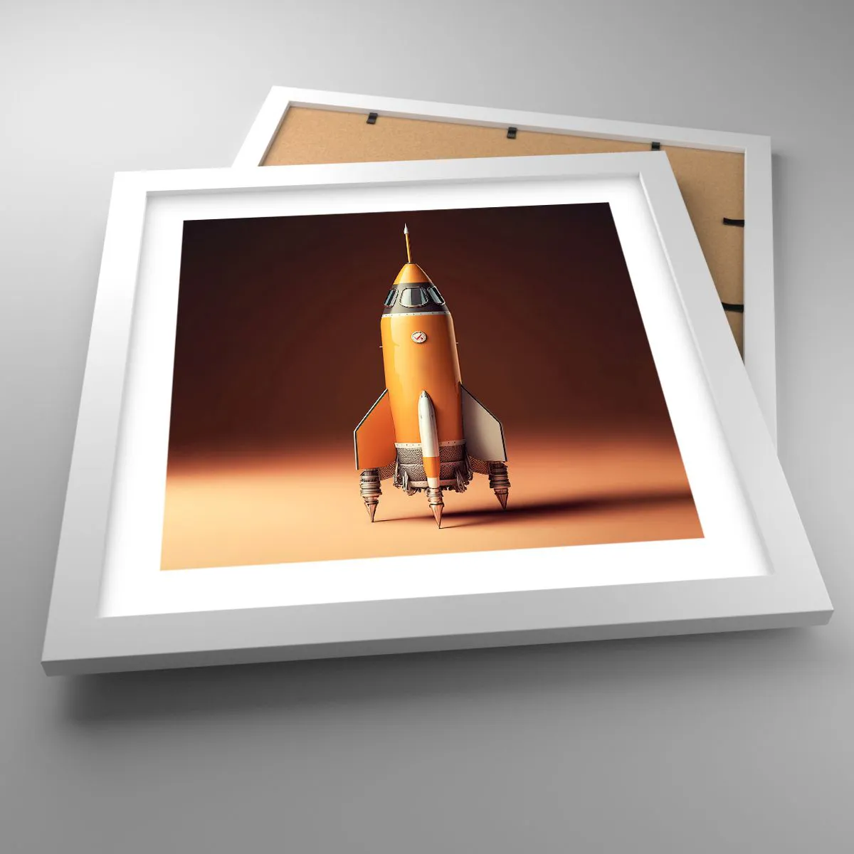 Poster in einem weißen Rahmen - Es beginnt mit einem Traum - 30x30 cm