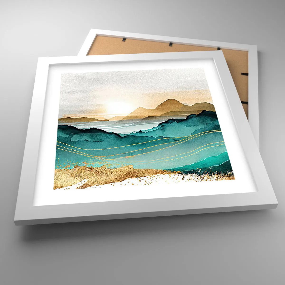 Poster in white frmae - On the Verge of Abstract - Landscape - 30x30 cm