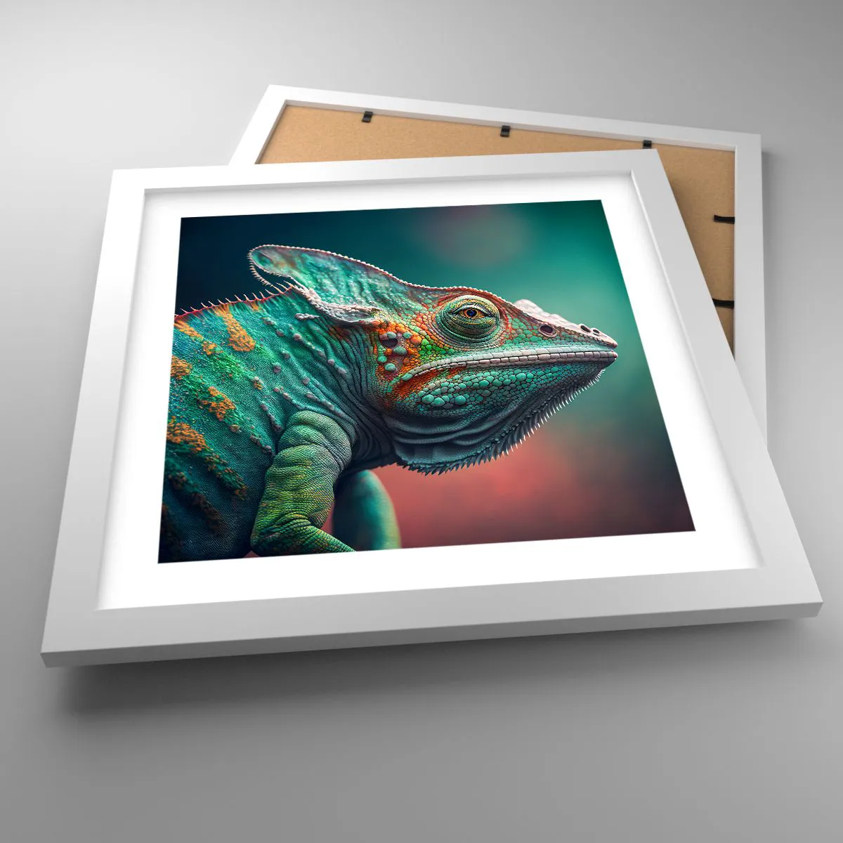 Poster in einem weißen Rahmen - Siehst du mich? Nicht gut… - 30x30 cm