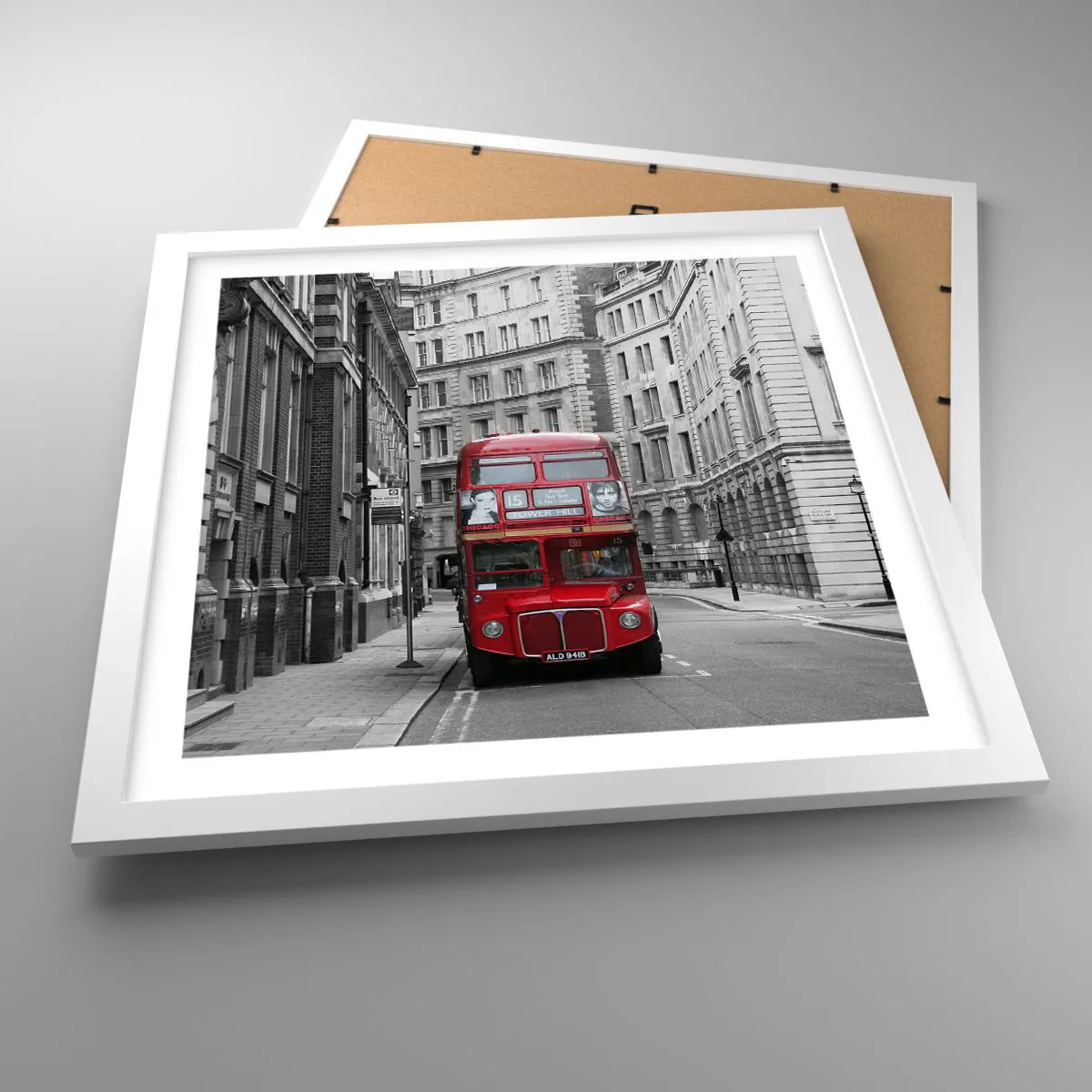 Poster in einem weißen Rahmen - Der Alltag muss nicht grau sein - 40x40 cm