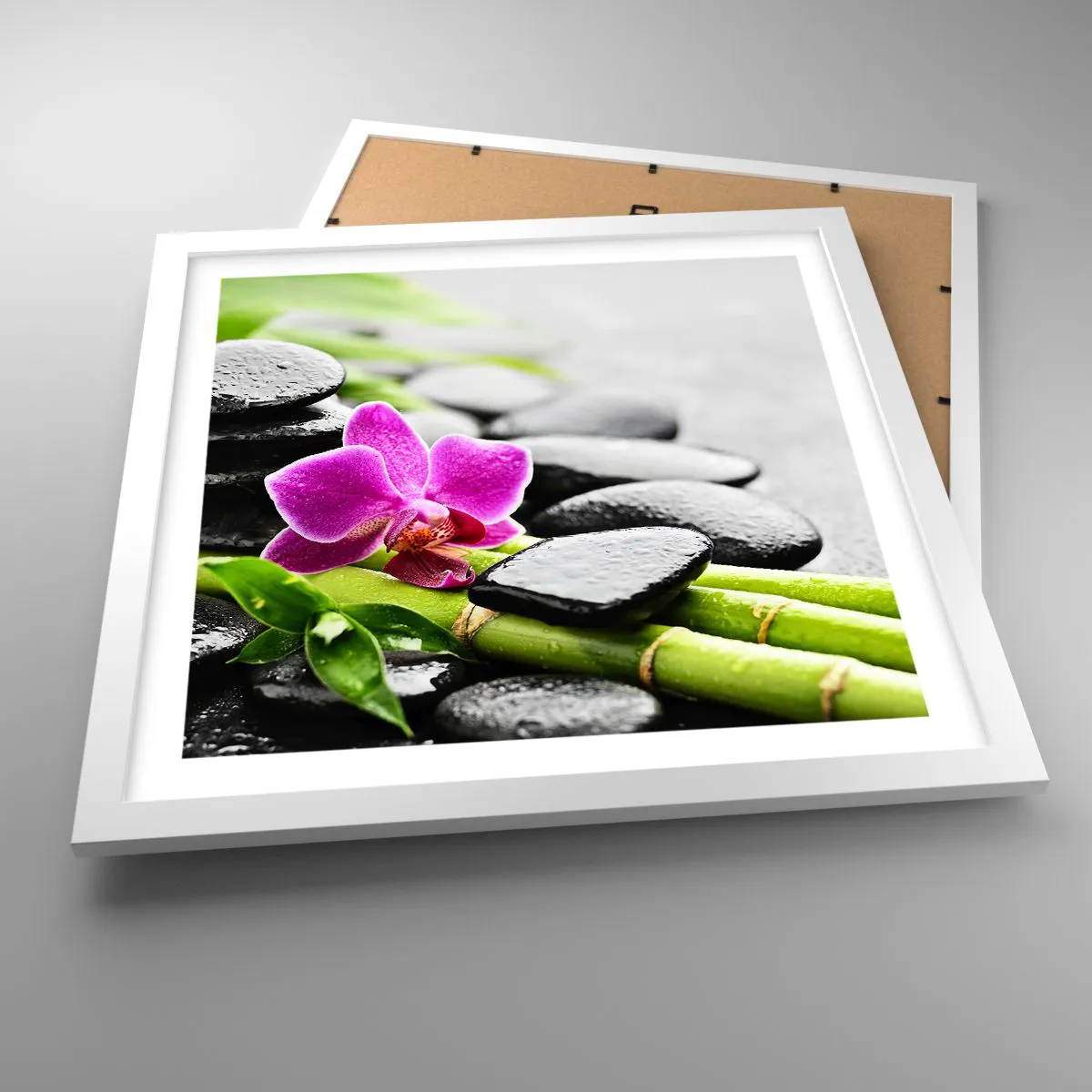 Plagát v bielom ráme - V pokojnej rovnováhe - 40x40 cm