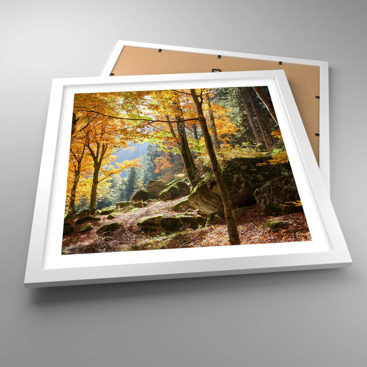 Poster in einem weißen Rahmen - Zeit zum Entspannen - 40x40 cm