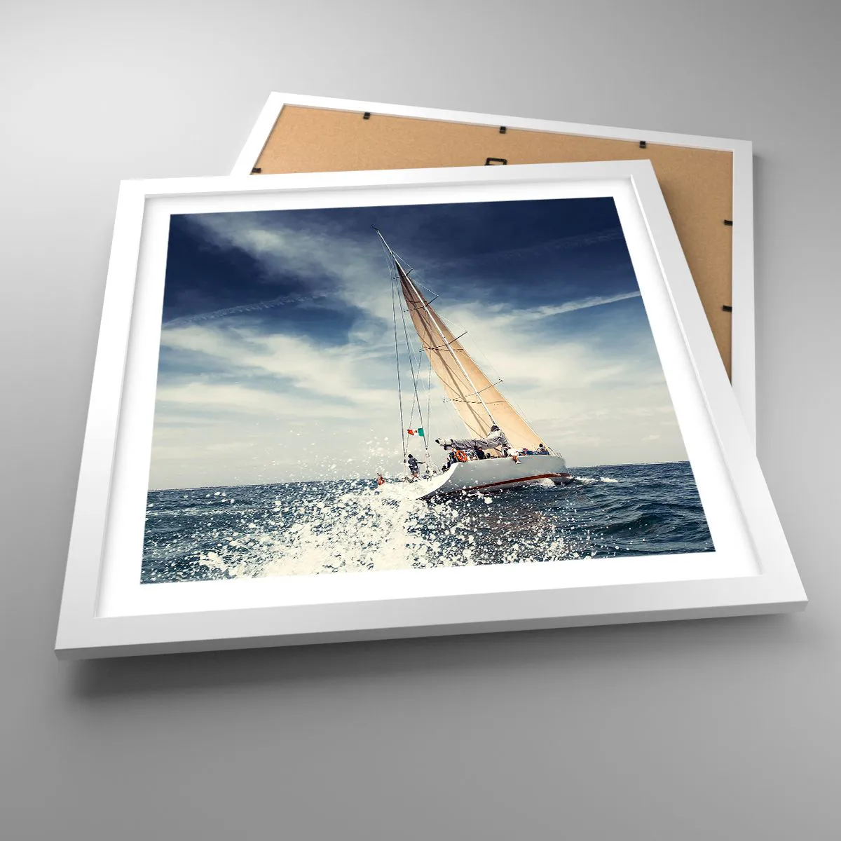 Poster in white frmae - They Won't Catch Us - 40x40 cm