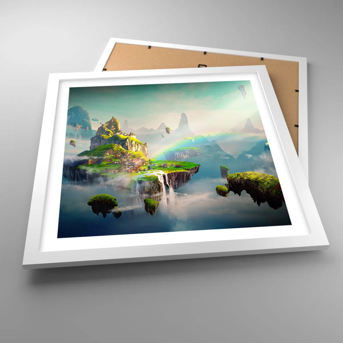 Poster in white frmae - Internal Heaven - Happy Islands - 40x40 cm