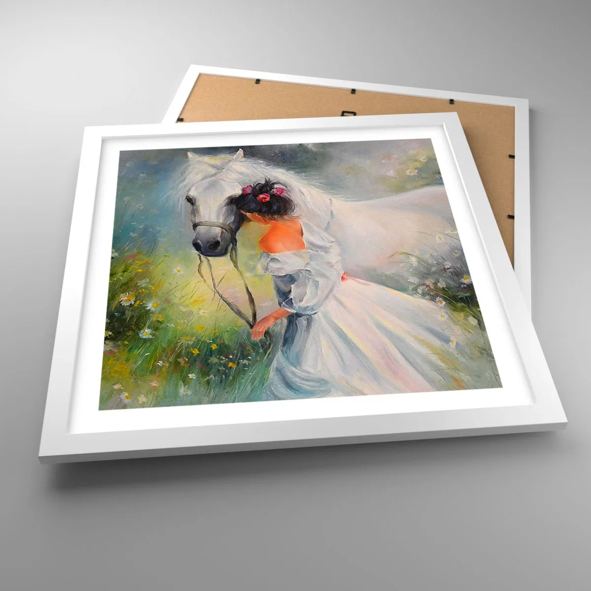 Poster in white frmae - Like from a Beautiful Dream - 40x40 cm