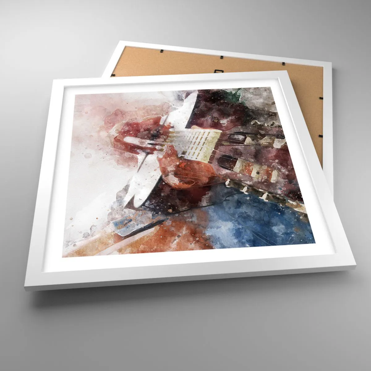 Affiche dans un cadre blanc - Poster - Et qu'en pensez-vous ? - 40x40 cm