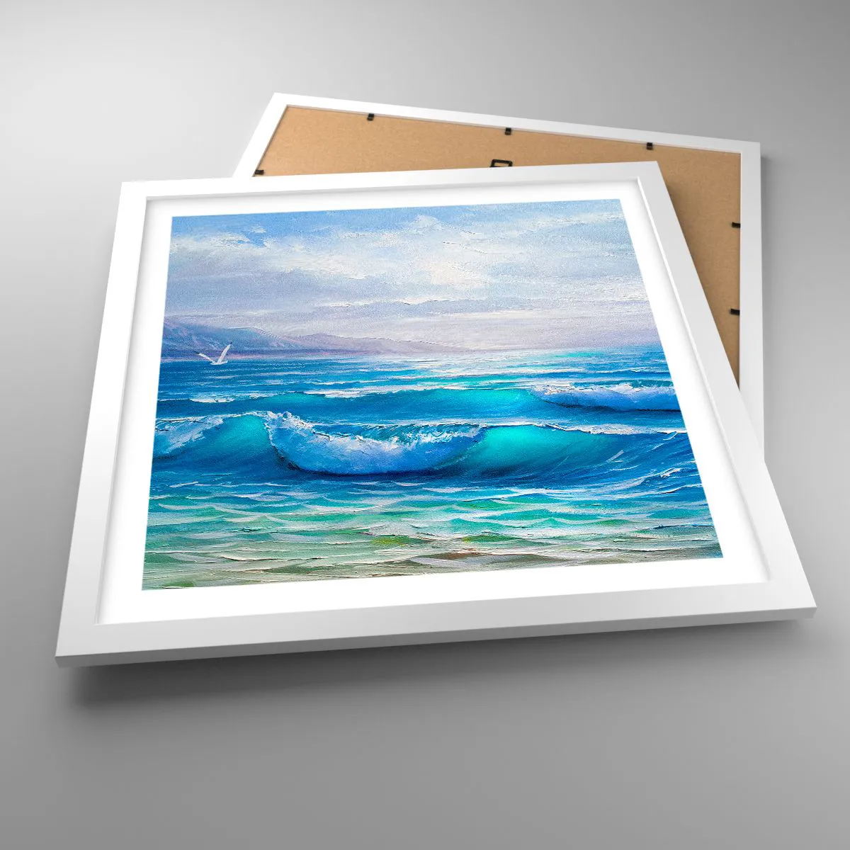 Affiche dans un cadre blanc - Poster - Il apporte un soulagement - 40x40 cm