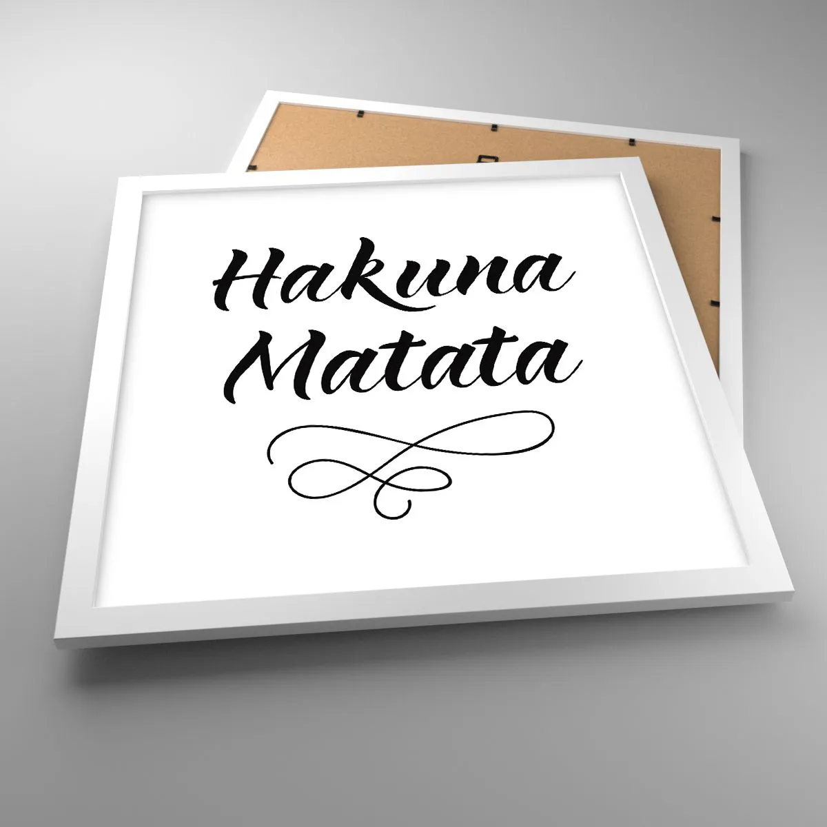 Plakát v bílém rámu - Nejlepší rada - 40x40 cm