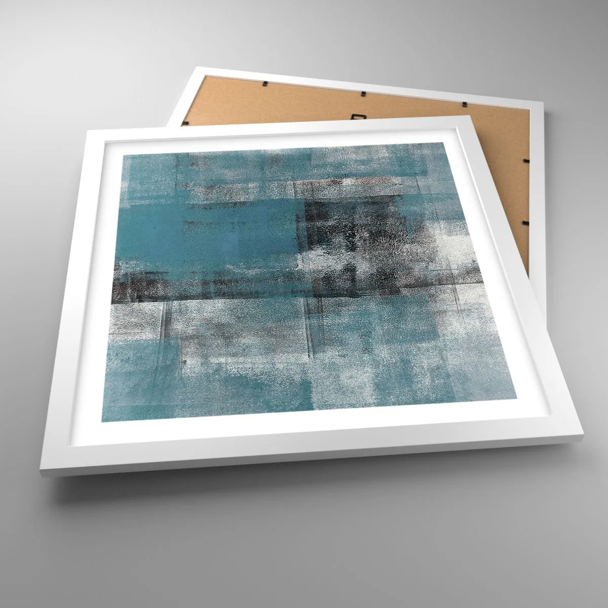 Plakat w białej ramie - Woda i powietrze - 40x40 cm