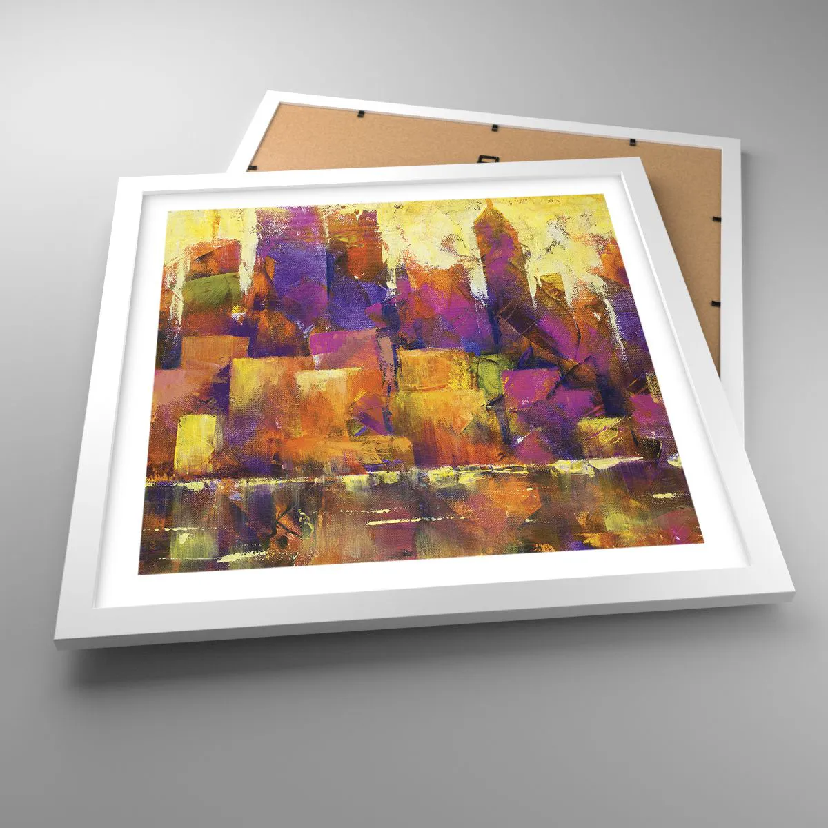 Poster in een witte lijst - Metropolitan compositie - 40x40 cm