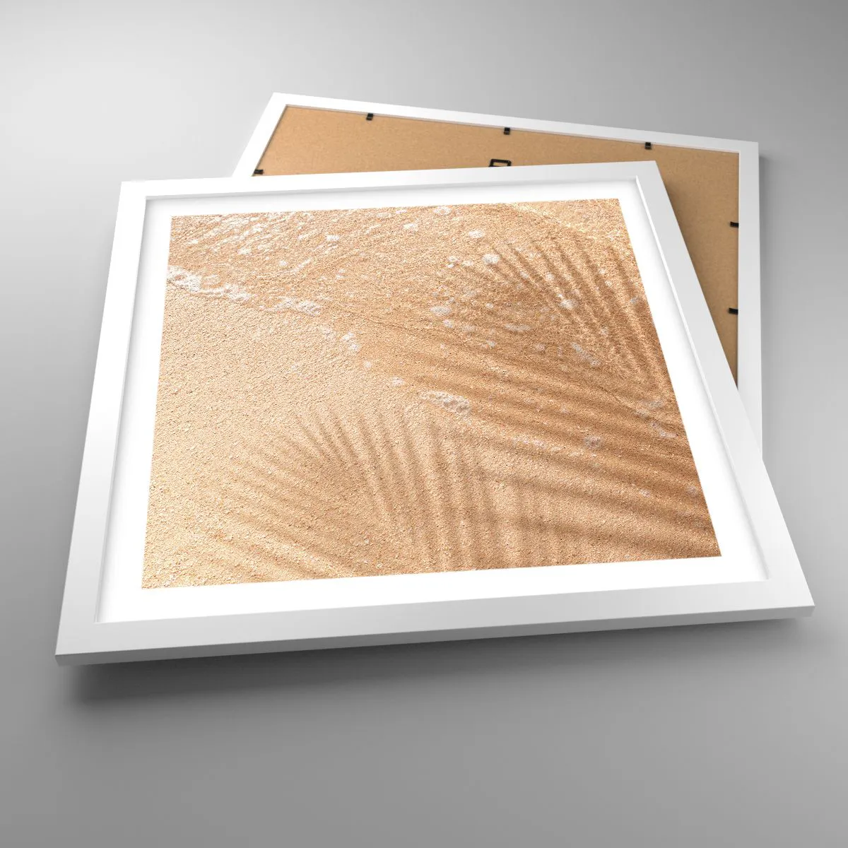 Poster în ramă albă - Umbra unei veri fierbinți - 40x40 cm