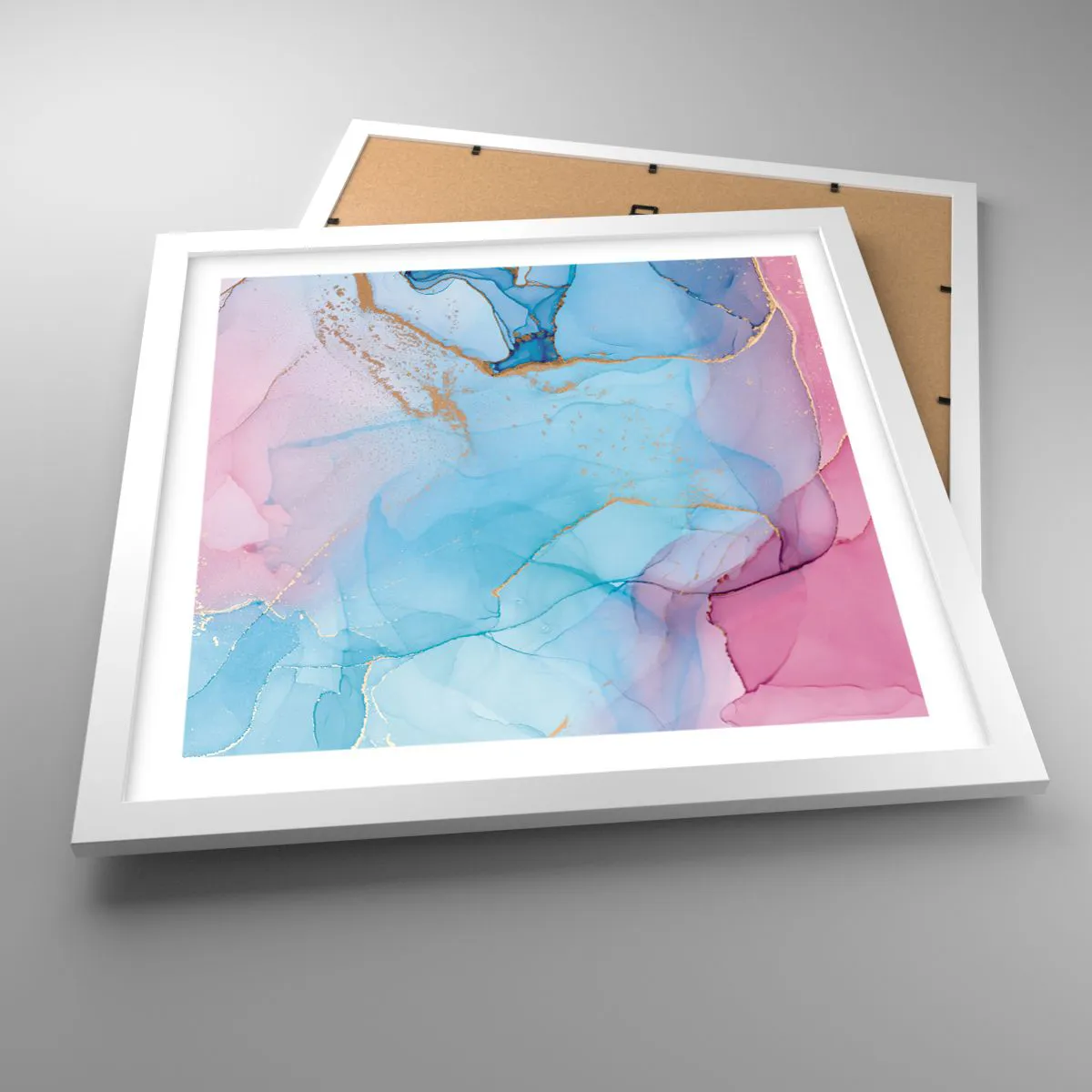 Poster in einem weißen Rahmen - Begegnung und Durchdringung - 40x40 cm