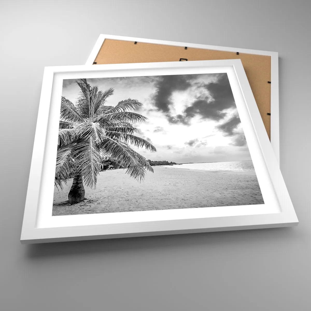 Poster in einem weißen Rahmen - Wenn du dich nach Einsamkeit sehnst ... - 40x40 cm