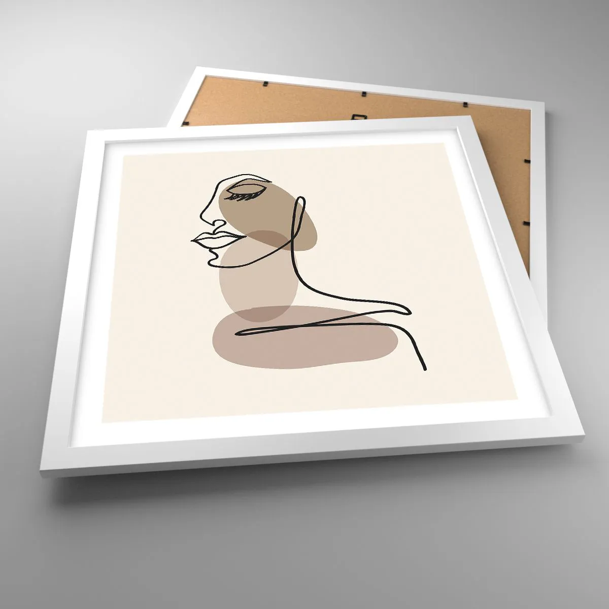 Affiche dans un cadre blanc - Poster - Une certaine ligne de beauté - 40x40 cm