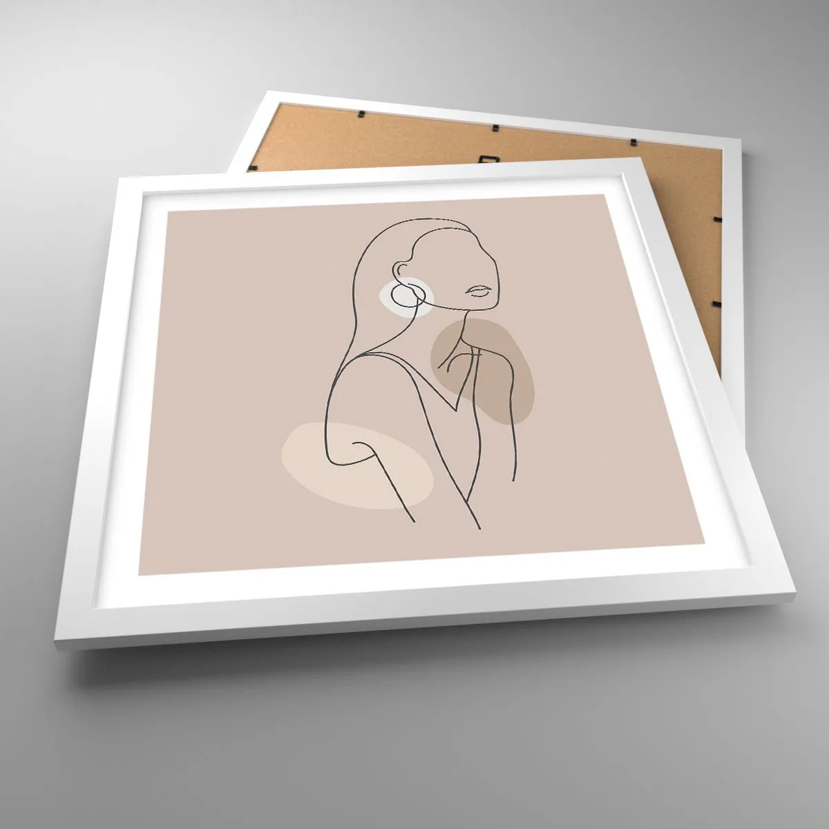 Poster in einem weißen Rahmen - Mädchenhafte Ikone - 40x40 cm