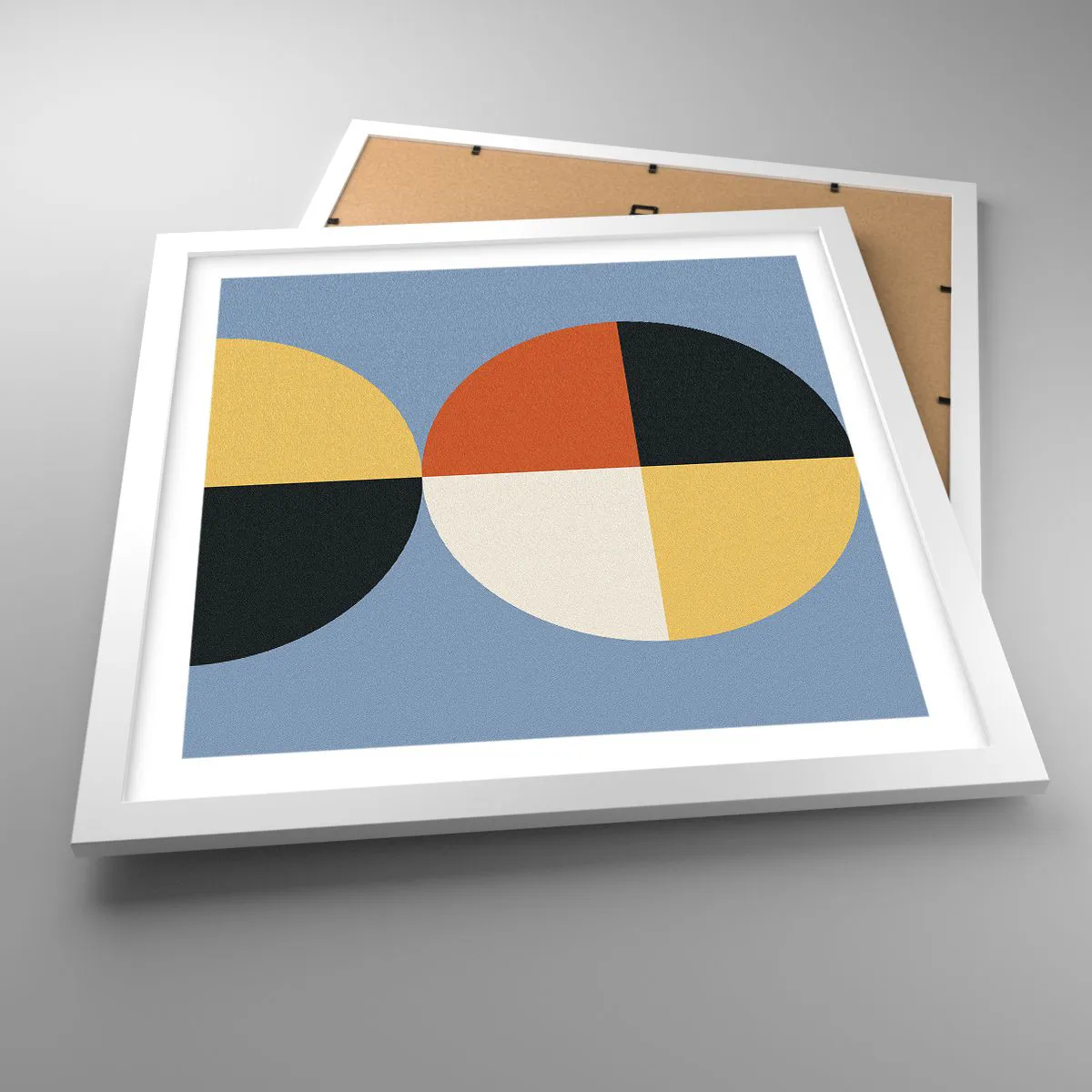 Plakát v bílém rámu - Koukej a počítej - 40x40 cm