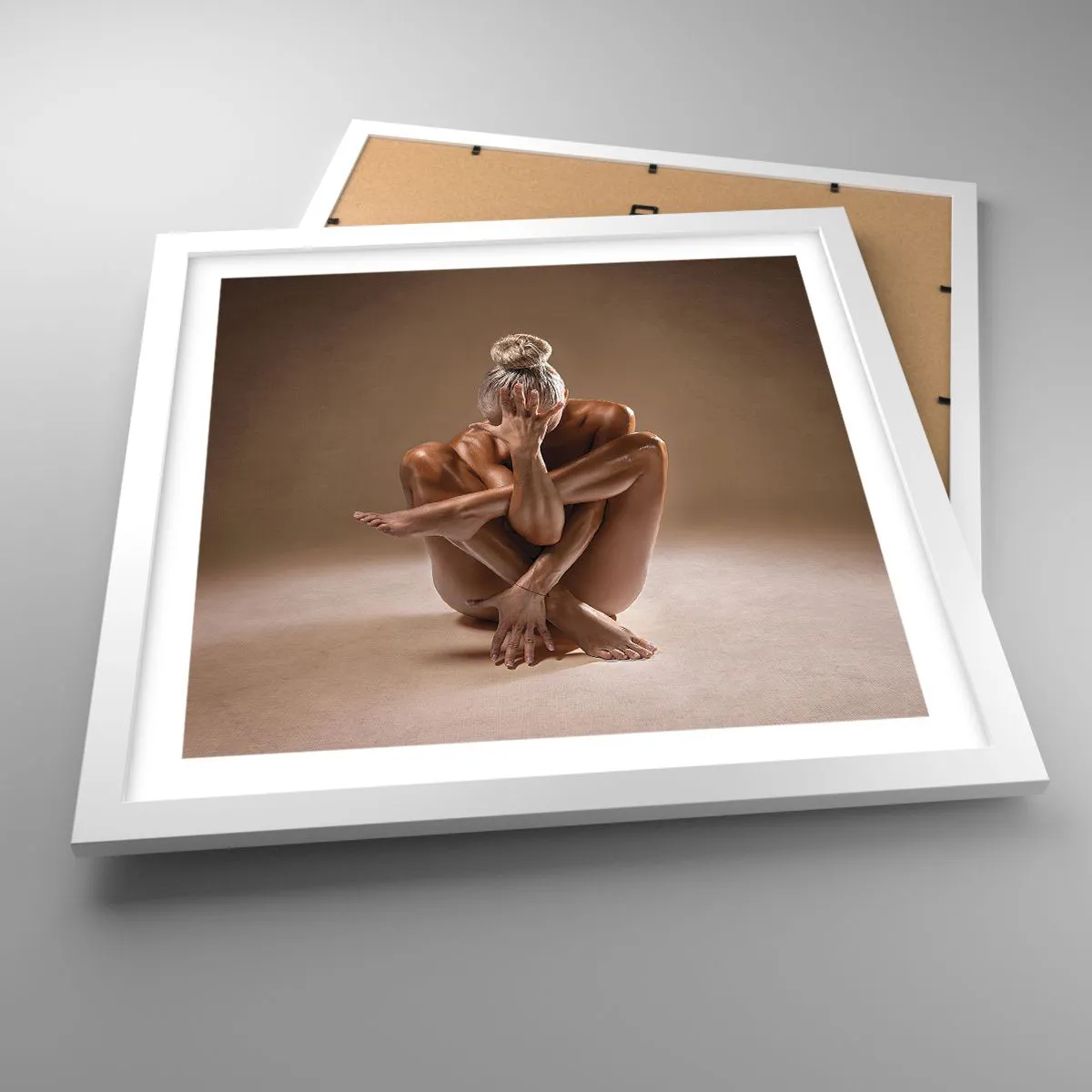 Poster in een witte lijst - De eenheid van lichaam en geest - 40x40 cm