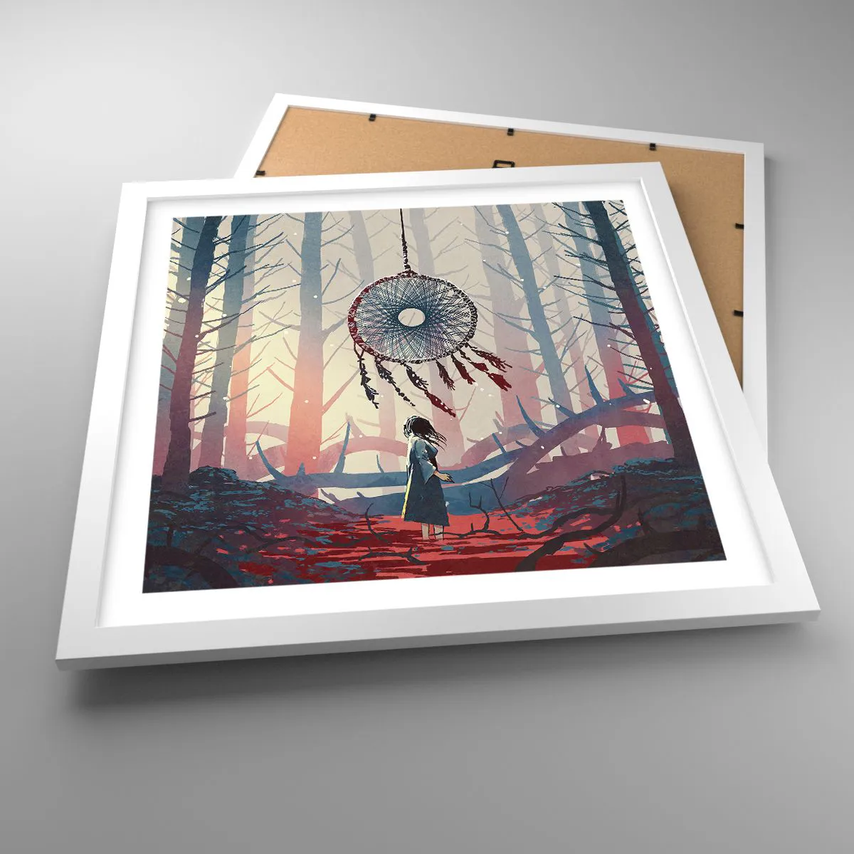 Poster în ramă albă - Ritualul secret al fericirii - 40x40 cm