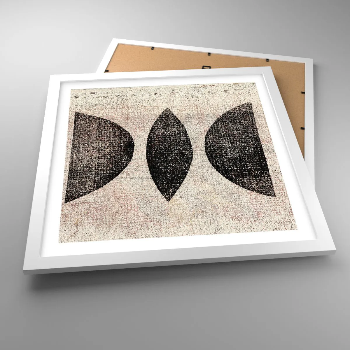 Affiche dans un cadre blanc - Poster - Abstraction ethnique - 40x40 cm