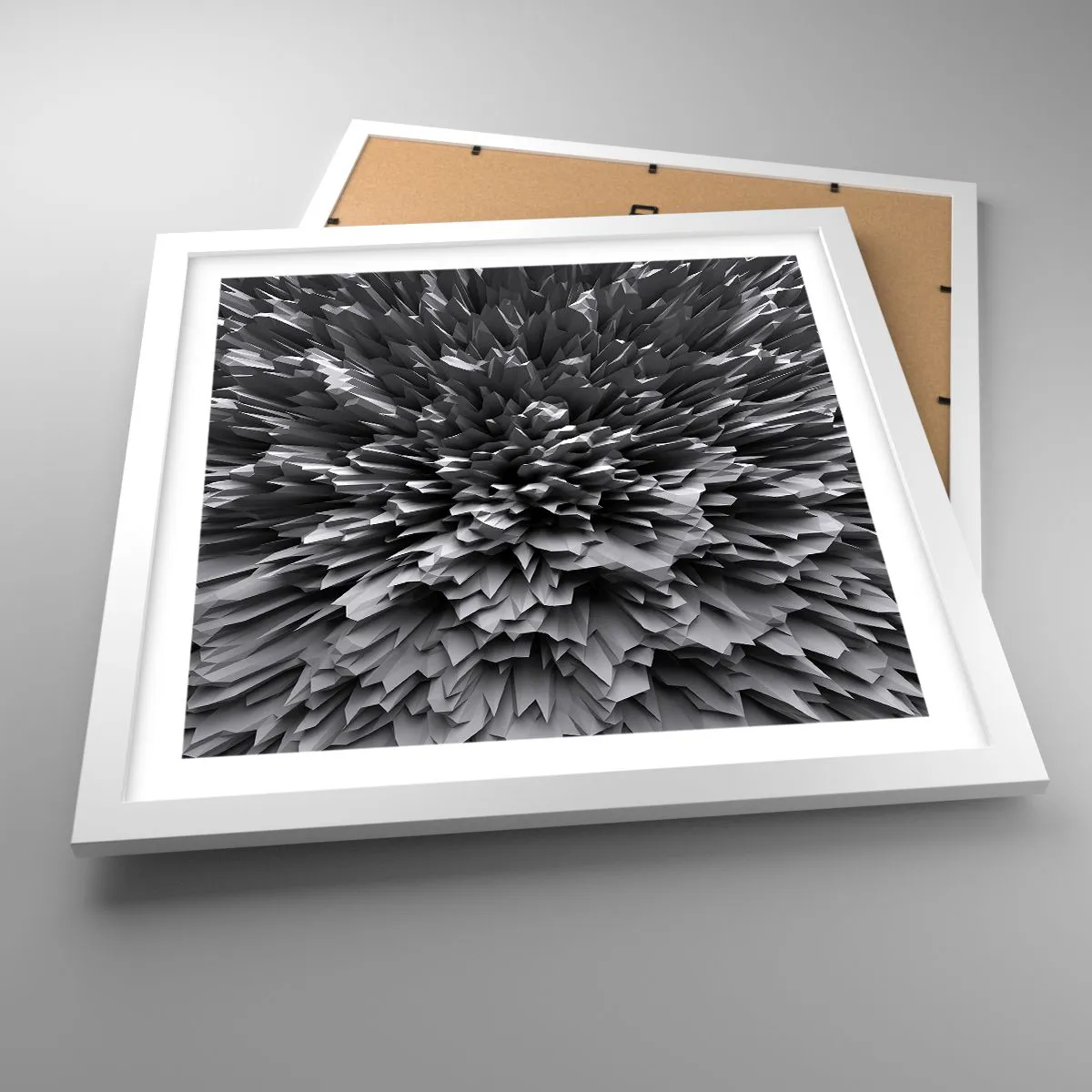 Poster in einem weißen Rahmen - Härter kann es nicht werden - 40x40 cm