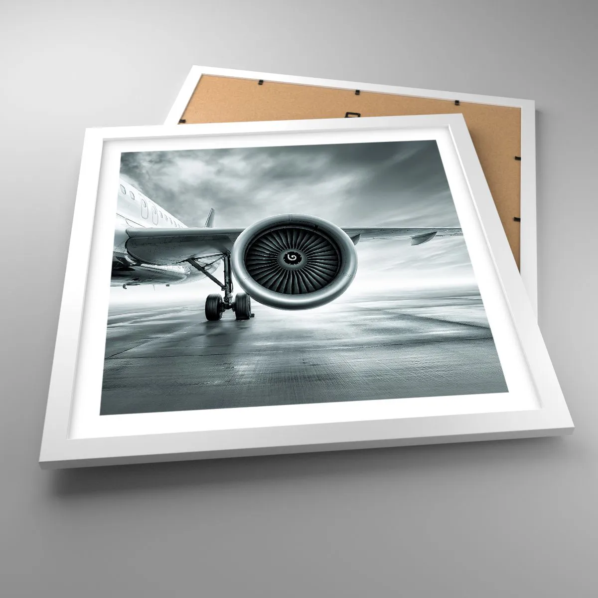 Póster en marco blanco - Hay poder - 40x40 cm