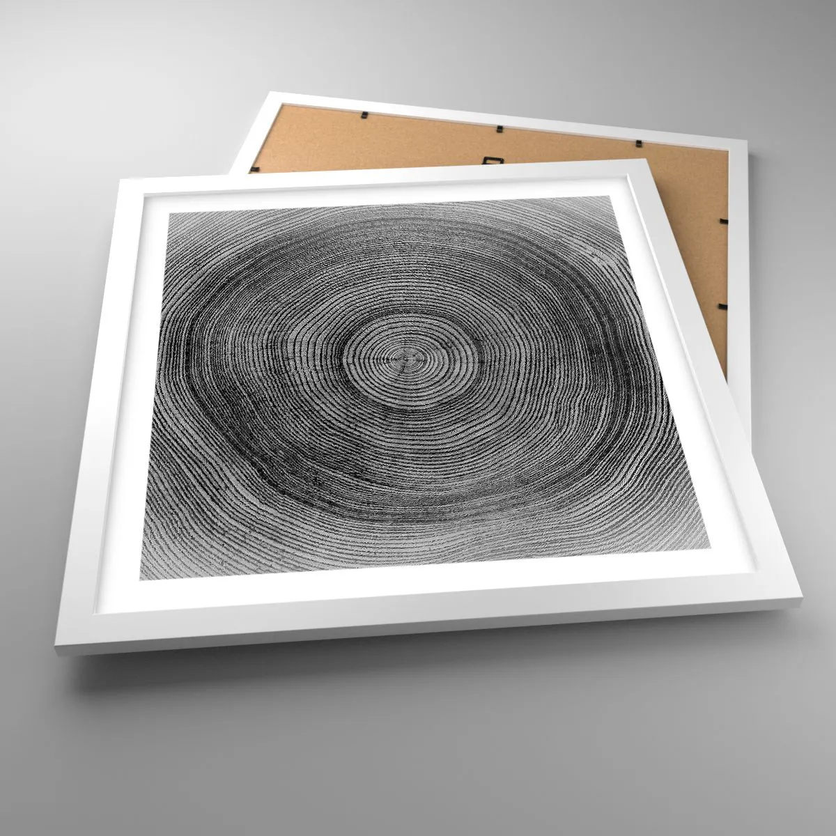 Poster in white frmae - Sign of the Time - 40x40 cm