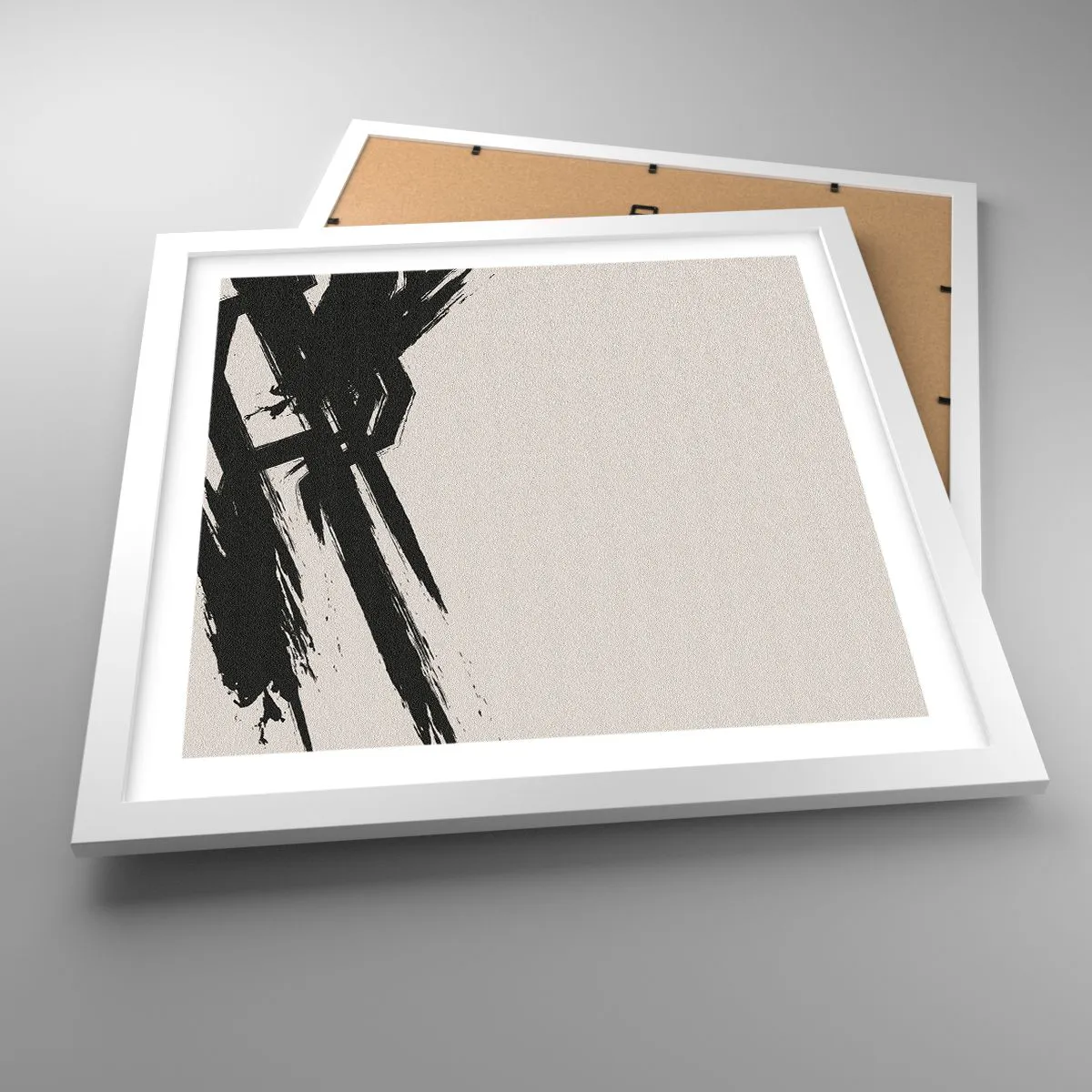 Affiche dans un cadre blanc - Poster - Ruée imparable - 40x40 cm