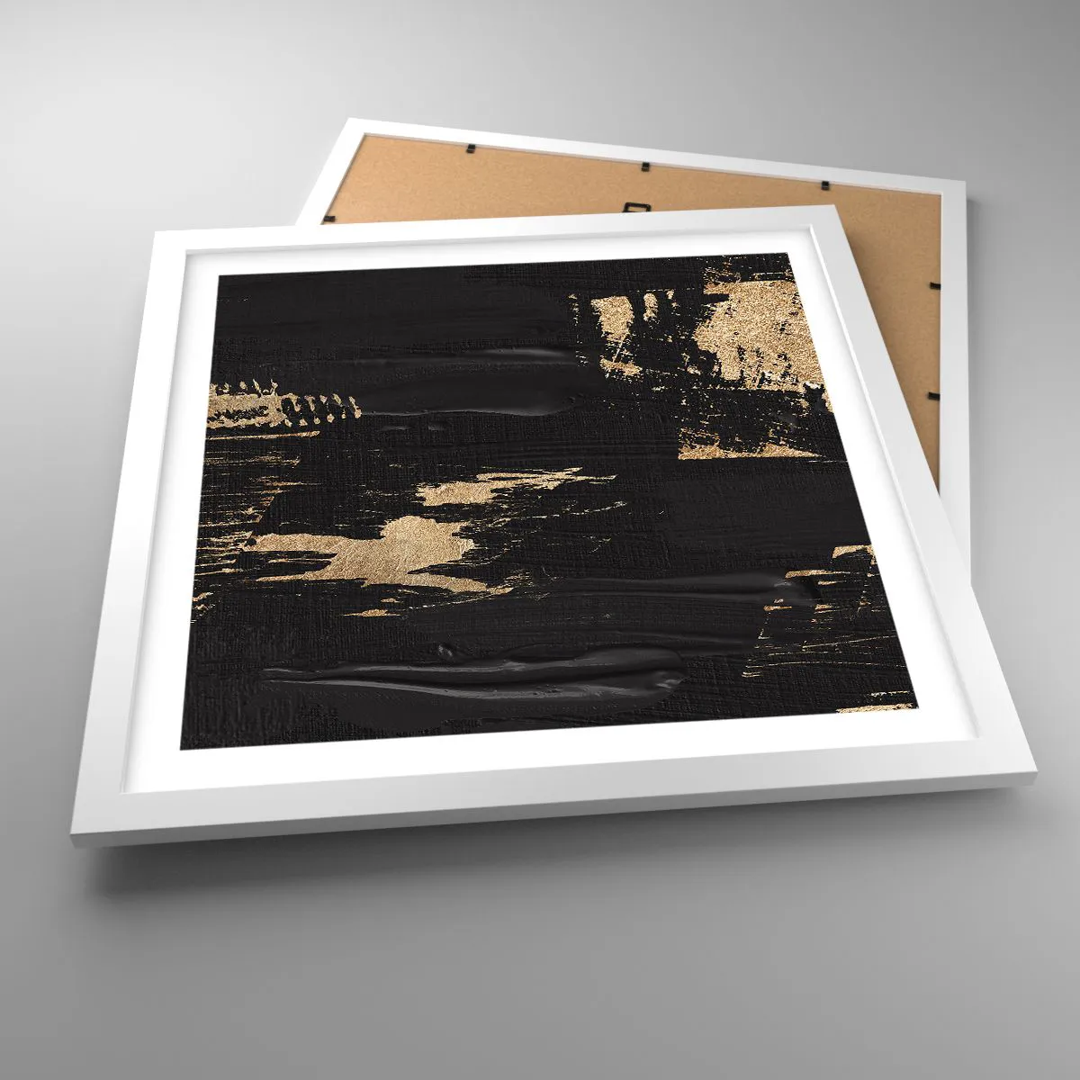 Poster in white frmae - Touch Mark - 40x40 cm