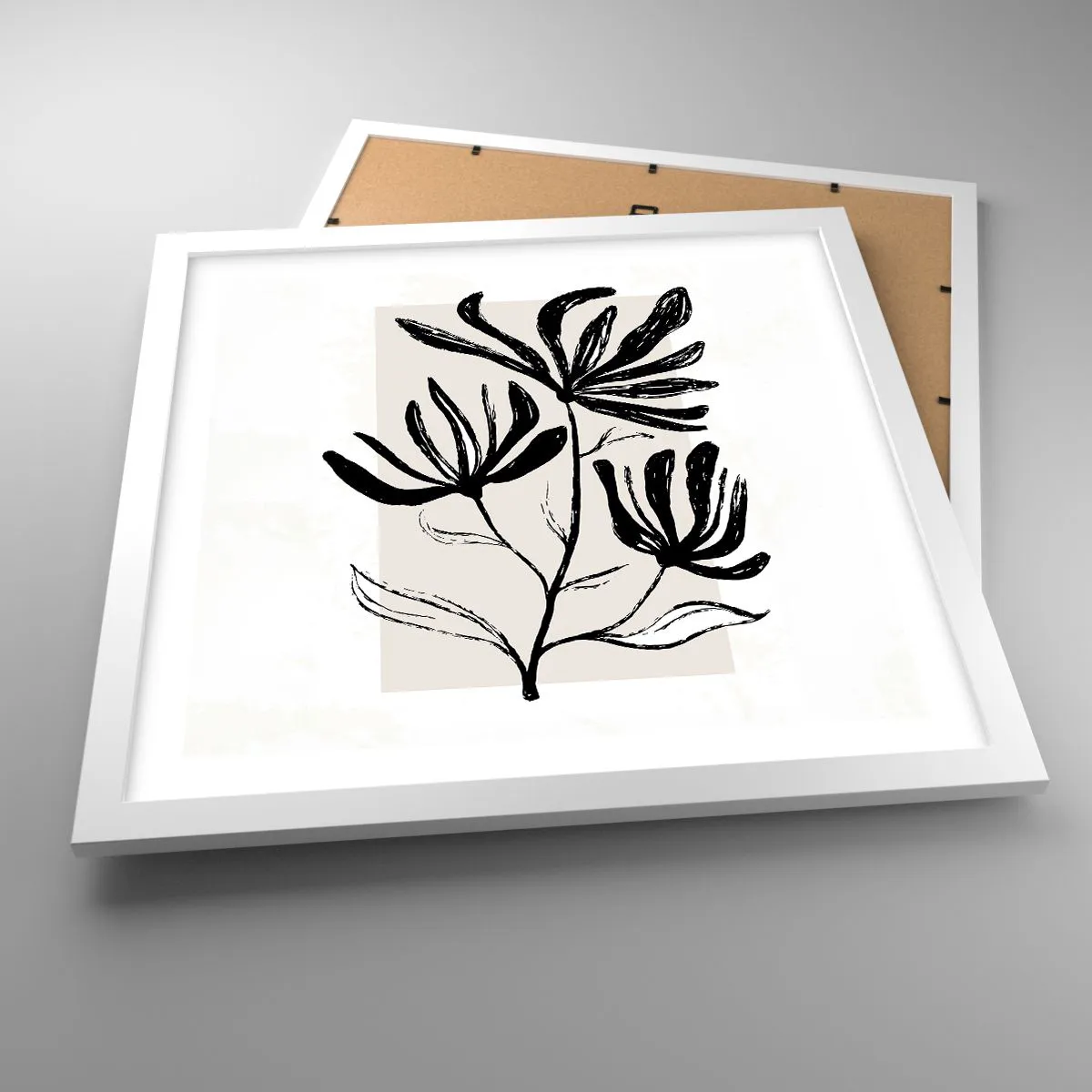Poster in white frmae - Sketch for a Herbarium - 40x40 cm