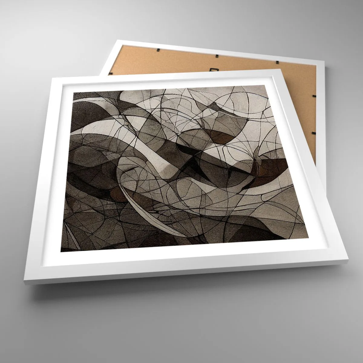 Plagát v bielom ráme - Obeh farieb Zeme - 40x40 cm