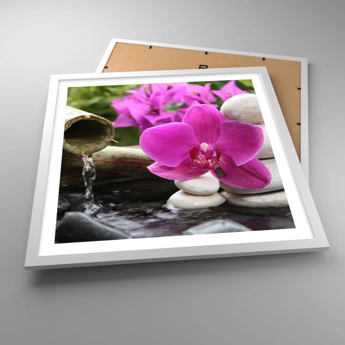 Affiche dans un cadre blanc - Poster - Tu te reposes déjà - 50x50 cm