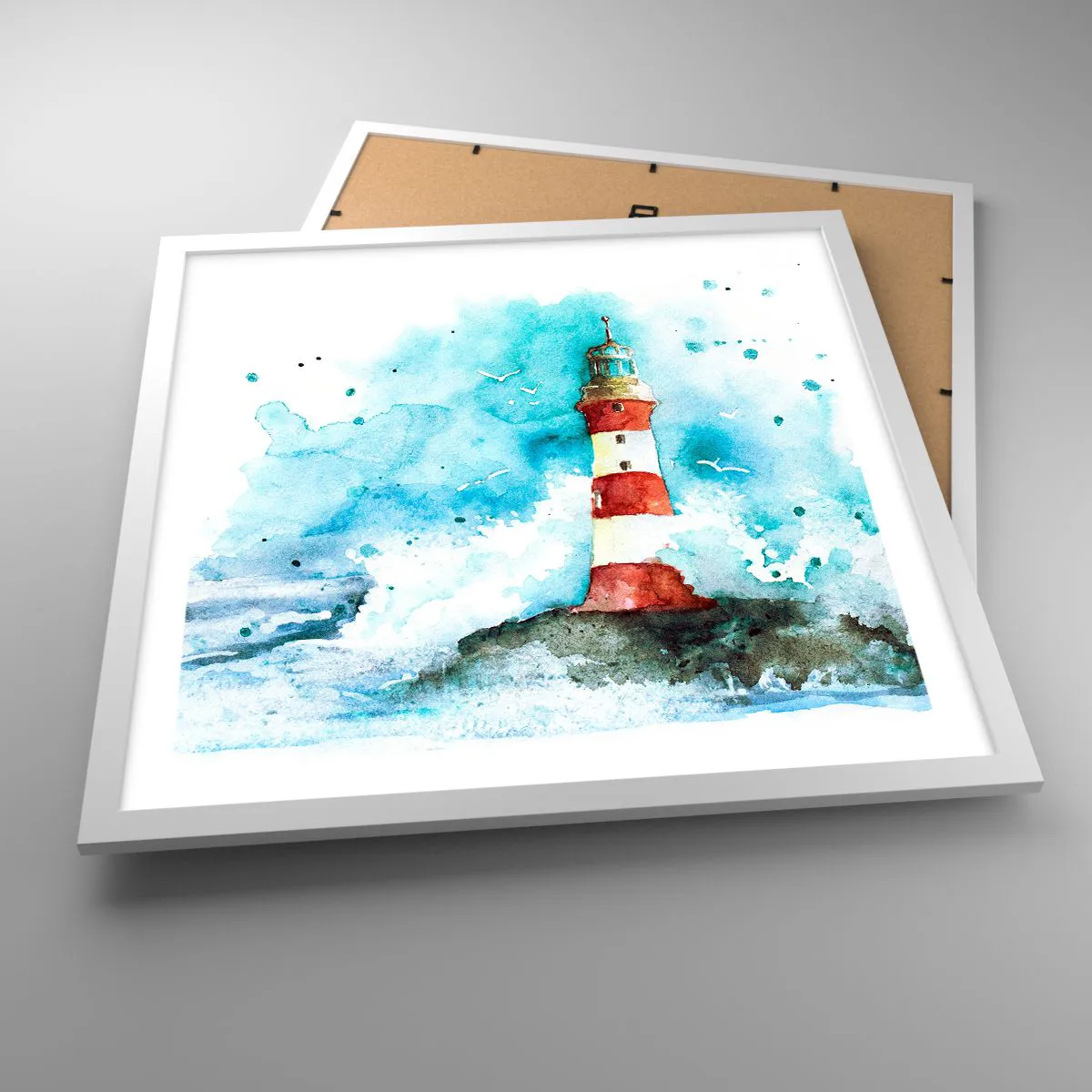 Plakát v bílém rámu - Jednota živlů - 50x50 cm