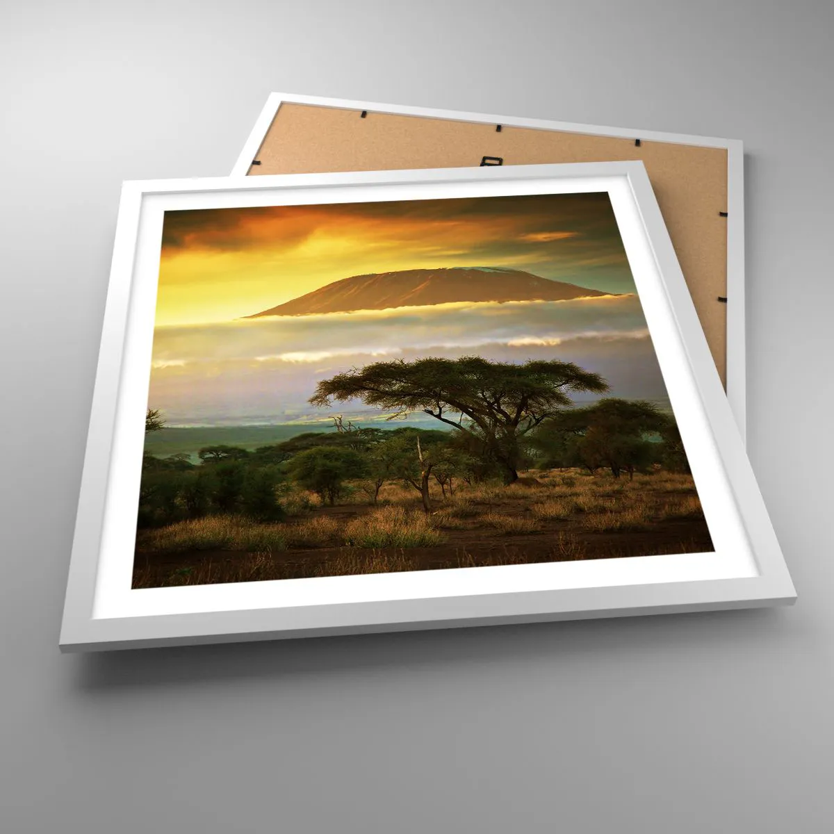 Poster în ramă albă - Visul unui călător - 50x50 cm