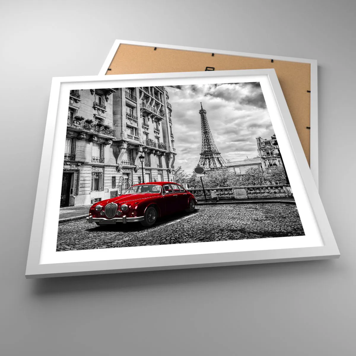 Plakat w białej ramie - Drapieżnik w mieście - 50x50 cm