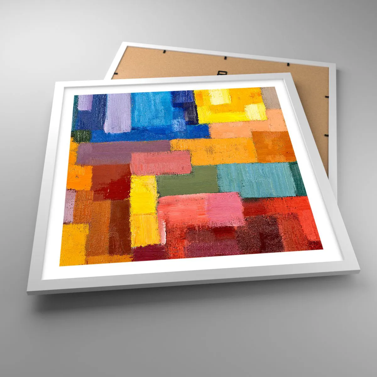 Plakát v bílém rámu - Každý jiný, všechny barevné - 50x50 cm