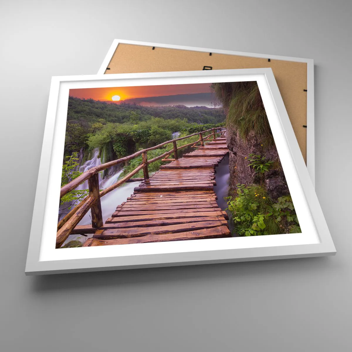 Affiche dans un cadre blanc - Poster - La beauté au-delà de la croyance - 50x50 cm