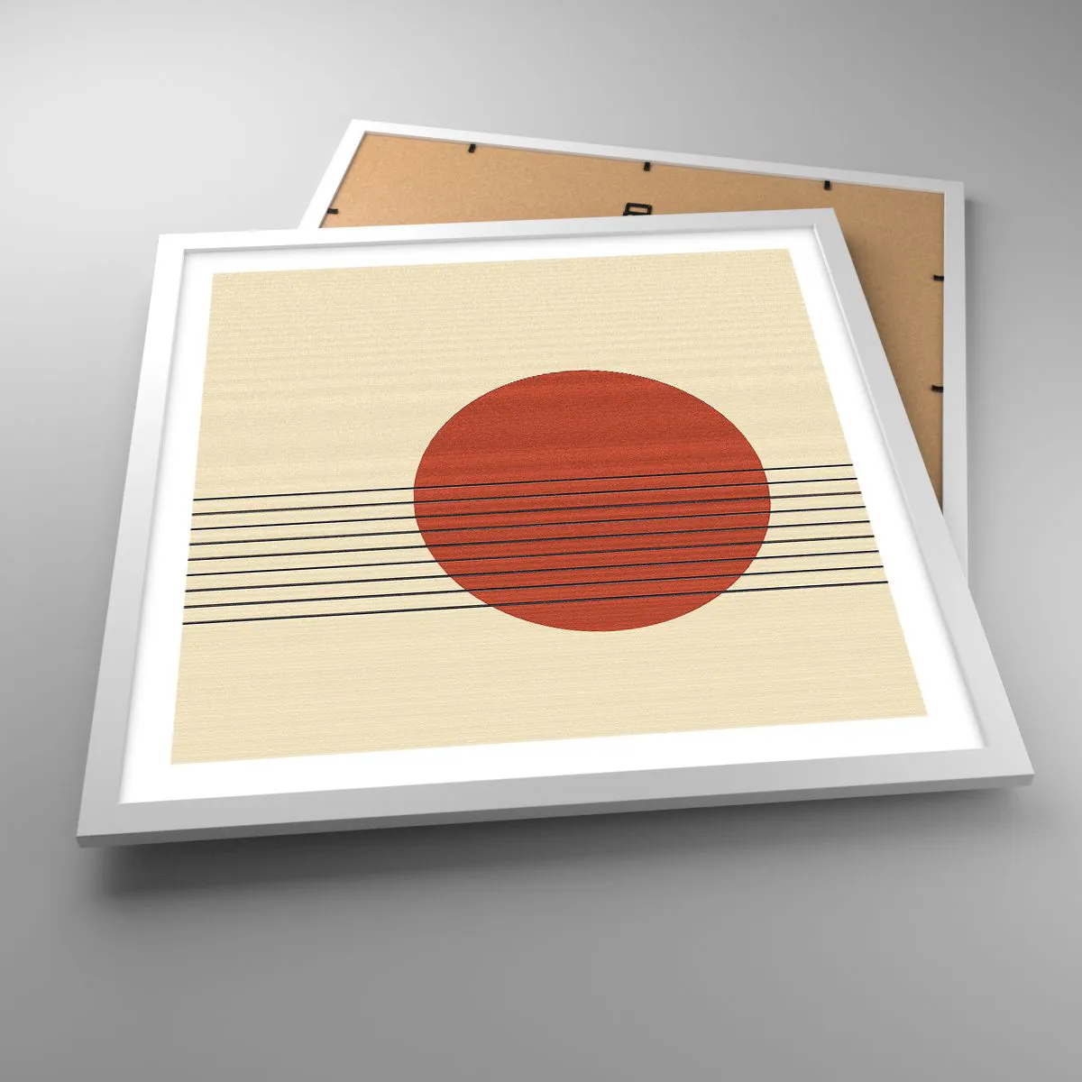 Poster in einem weißen Rahmen - Immer wieder und weiter - 50x50 cm