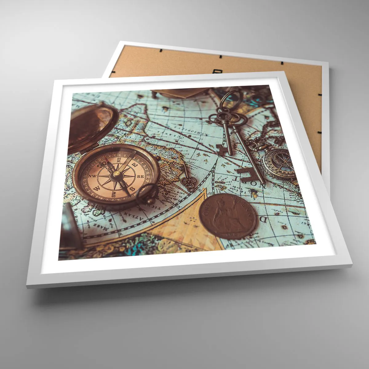 Plagát v bielom ráme - Pre dobrodruha - 50x50 cm