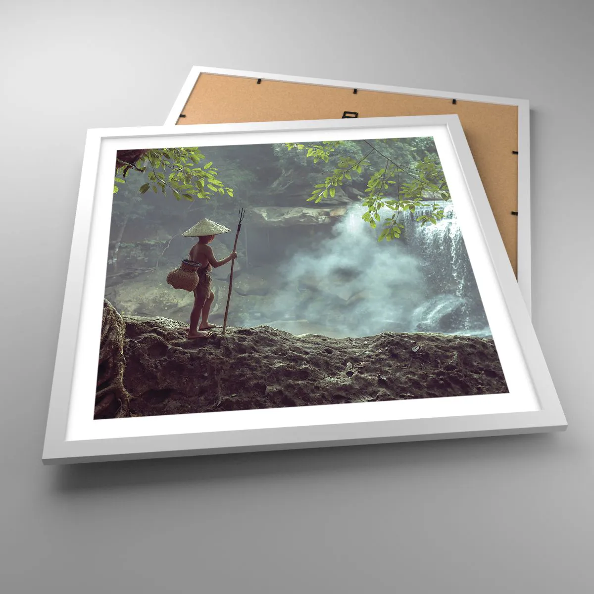 Poster in einem weißen Rahmen - Befreundet mit der Natur - 50x50 cm