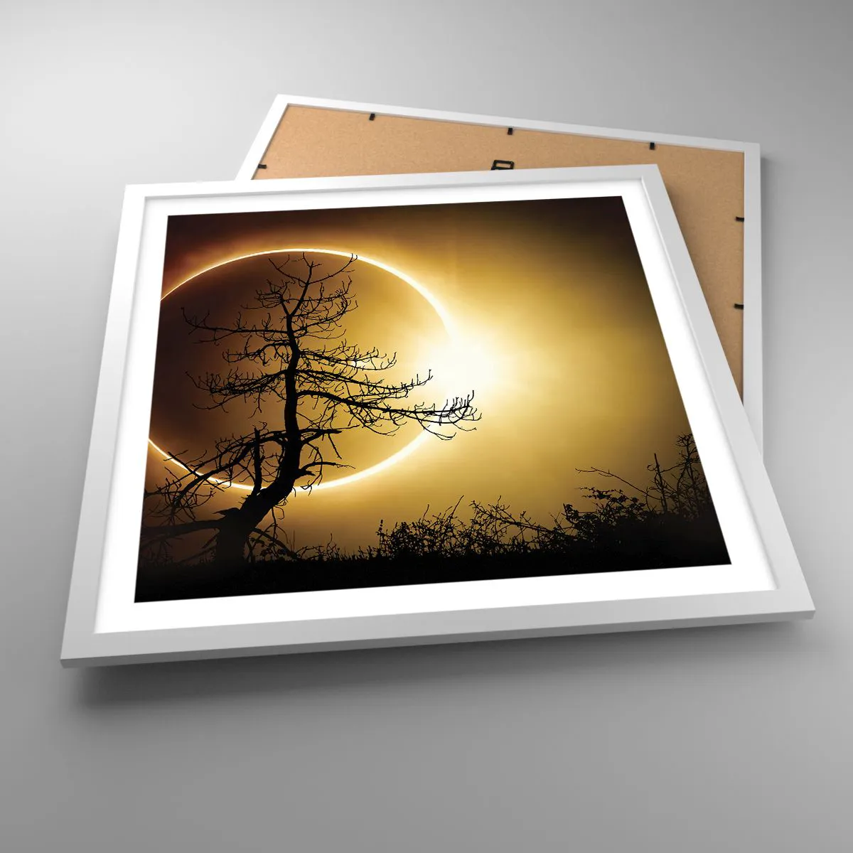 Poster in white frmae - Total Eclipse - 50x50 cm
