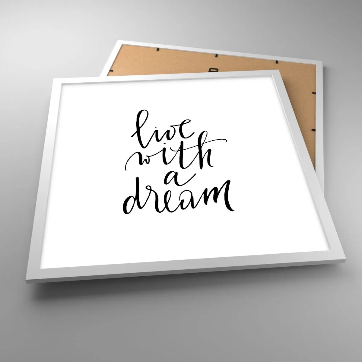 Poster in white frmae - Of Course - 50x50 cm