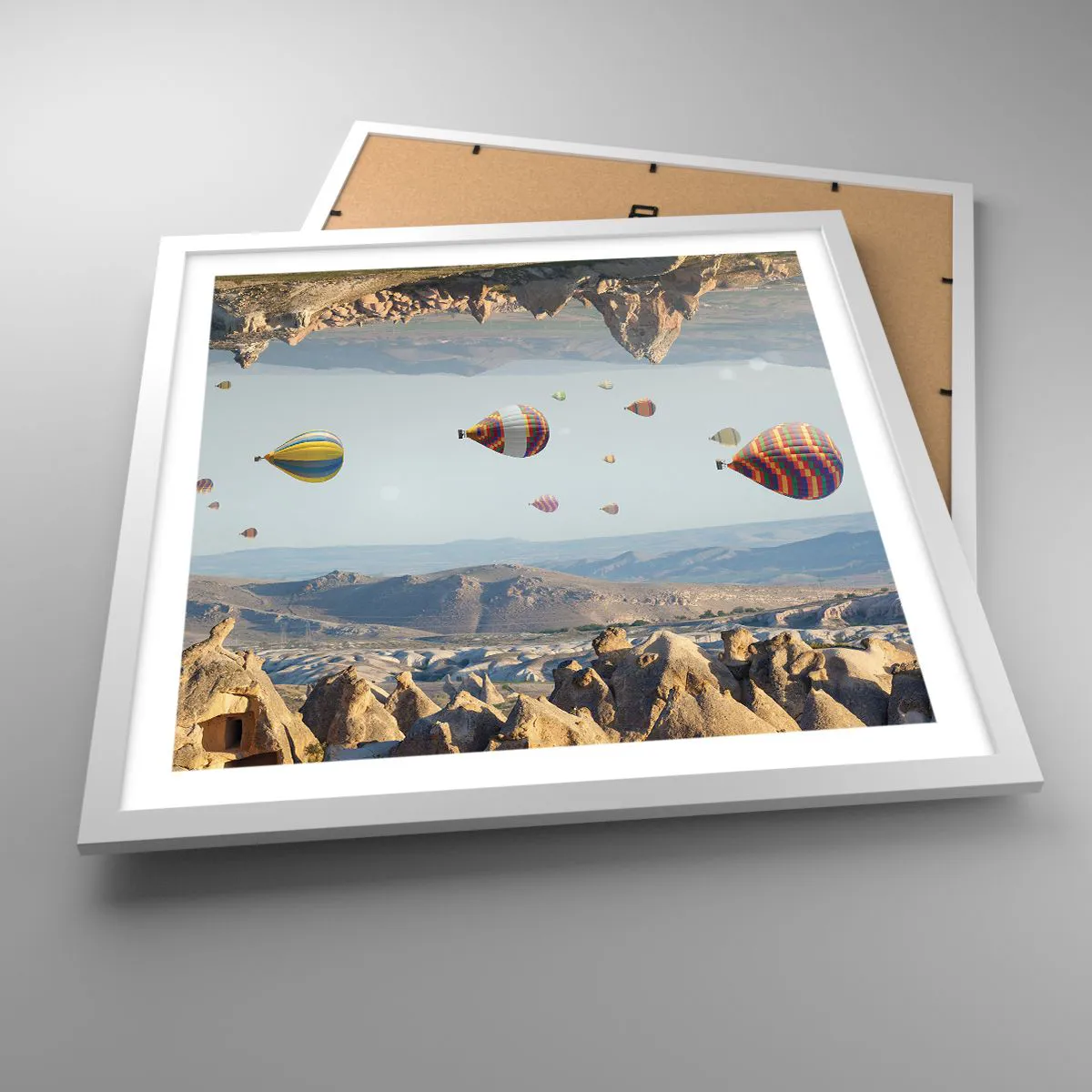 Plakát v bílém rámu - Zde je možné vše - 50x50 cm