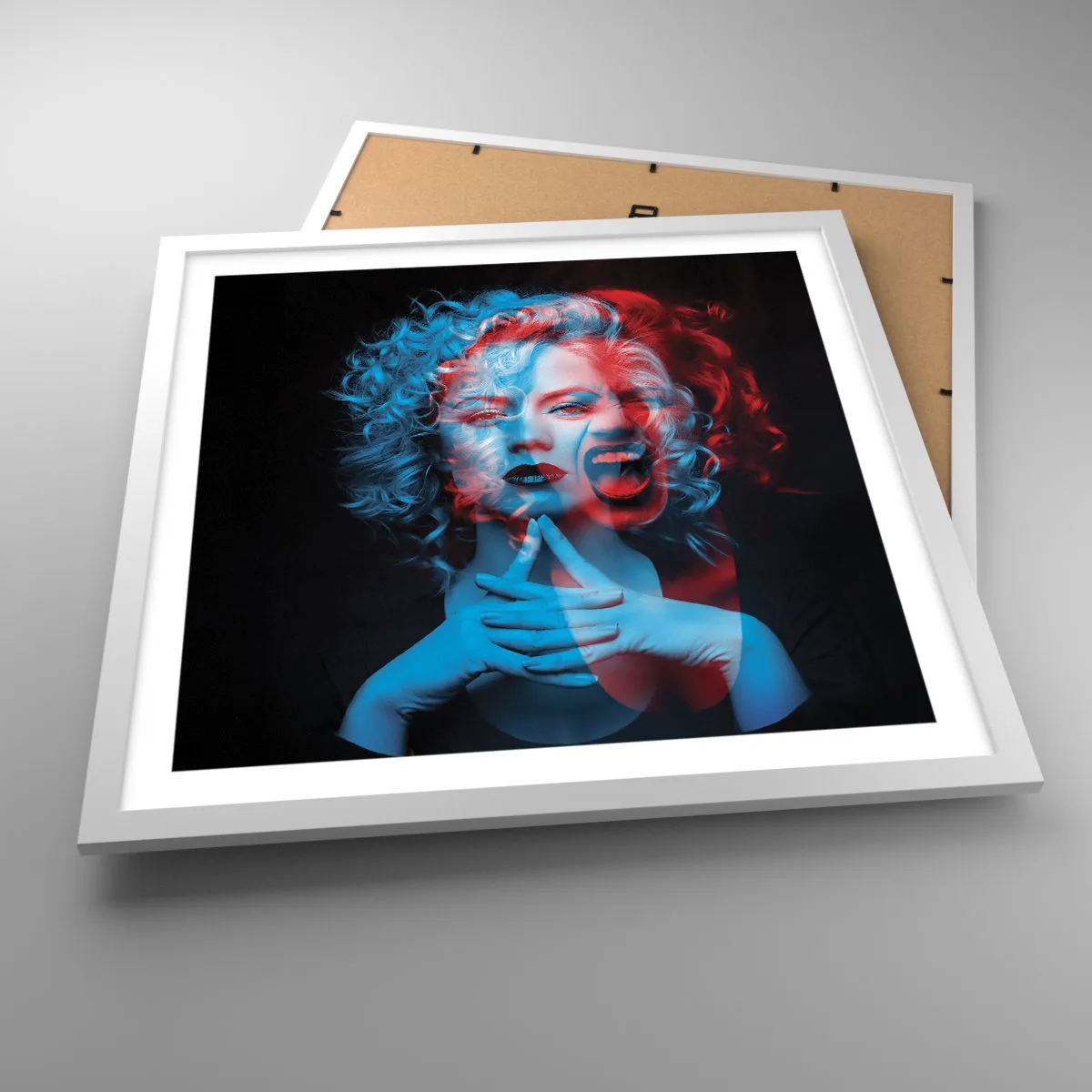 Plakat i hvid ramme - Alter ego - 50x50 cm