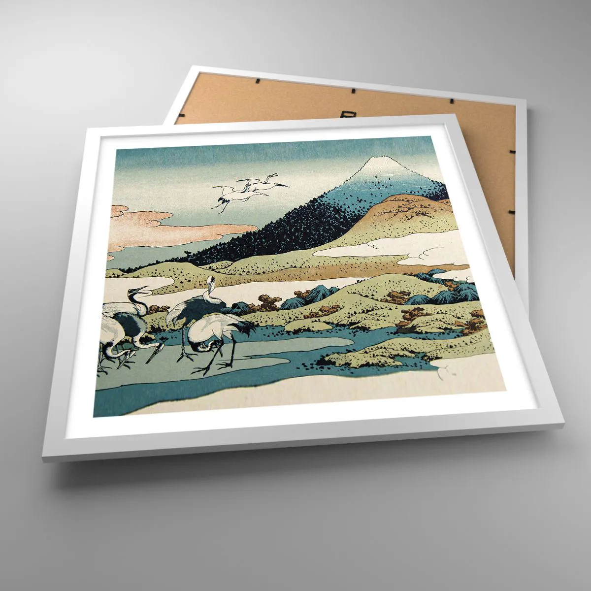 Affiche dans un cadre blanc - Poster - Avec une âme japonnaise - 50x50 cm