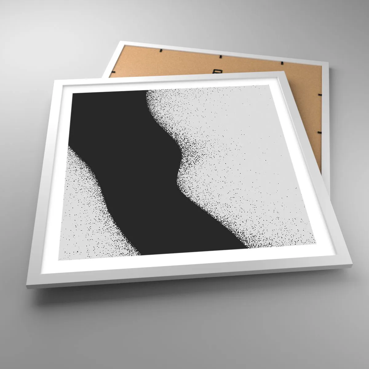 Poster in einem weißen Rahmen - Flüssiges Gleichgewicht - 50x50 cm